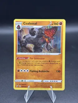 Coalossal 107/192-Pokemon TCG-Holo Rare-Rebel Clash-NM - Image 1