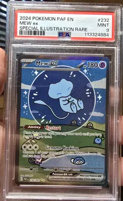 Pokemon Mew EX Paldean Fates Special Illustration Bubble Mew PSA 9 232/091 - Image 1