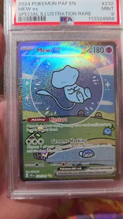 Pokemon Mew EX Paldean Fates Special Illustration Bubble Mew PSA 9 232/091 - Image 2
