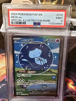 Pokemon Mew EX Paldean Fates Special Illustration Bubble Mew PSA 9 232/091 - Image 3