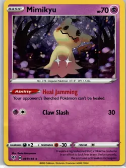 Pokemon TCG Mimikyu 81/189 Darkness Ablaze Holo NM - Image 1