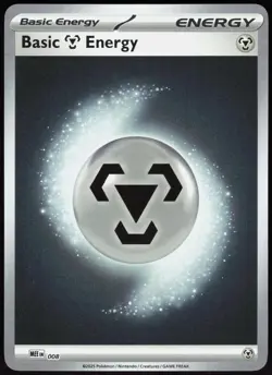 Basic Metal Energy - 008 8 Reverse Holo Mega Evolution Energies Common Near Mint - Image 2