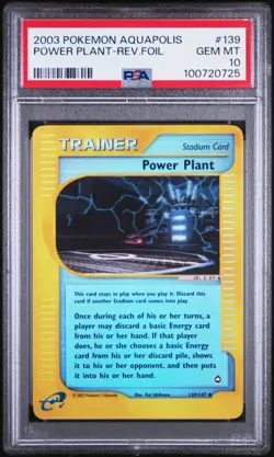 2003 POKEMON AQUAPOLIS #139 POWER PLANT-REV.FOIL | PSA 10 | POP 7!! - Image 1