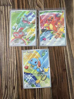 Pokemon TCG First Partner Illustration Collection Series 1 Kanto GEN 1 Starters - Image 1