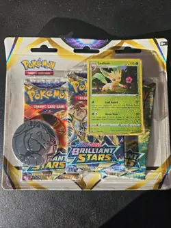 Pokemon Brilliant Stars Leafeon 3 Pack Blister TCG Factory Sealed - Image 1