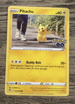 Pikachu 27/78 Pokemon Go Common Pokemon TCG 2022 - Image 1