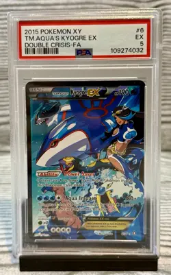 Pokemon TCG Team Aqua's Kyogre EX #6/34 Double Crisis Ultra Rare PSA 5 - Image 1