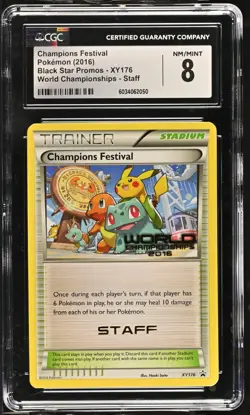 Pokemon Champions Festival (2016) [Staff] XY176 CGC 8 - Image 1