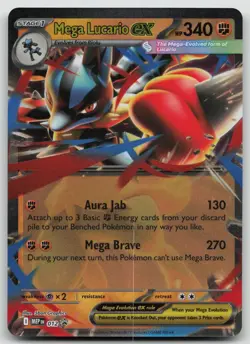 Mega Lucario ex 012 Holo Promo ME: Mega Evolution Promo Pokemon Holo Near Mint - Image 1