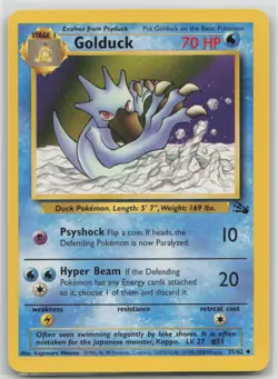 Golduck 35/62 Uncommon Fossil Pokemon Unlimited Lightly Played - Image 1