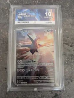 Pokemon TCG Latios 203/191 Surging Sparks Illustration Rare Ace Graded 10 - Image 1