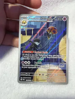 The Pokemon Company Team Rocket's Orbeetle 198/182 Sv10 Illustration Rare Holo - Image 3
