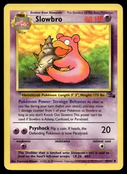 Slowbro 43/62 Pokemon Fossil Non Holo (MP) - Image 1