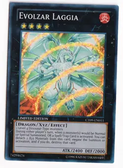 Yugioh Evolzar Laggia CT09-EN011 Super Rare Limited Edition LP - Image 1