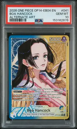 PSA 10 Boa Hancock AA Leader OP14-041 Azure Sea's Seven One Piece TCG - Image 1