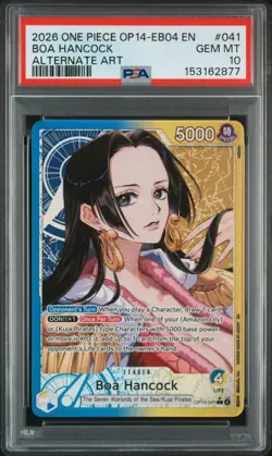 PSA 10 Boa Hancock AA Leader OP14-041 Azure Sea's Seven One Piece TCG - Image 3
