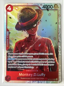 One Piece TCG Monkey.D.Luffy OP12-015 SR English NM - Image 1
