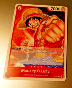ONE PIECE ENGLISH CARD GAME CARTE PROMO LUFFY P-001 EN JCC MINT - Image 1