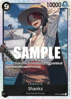 ST08-005 Shanks English SR One Piece TCG Card Game - Image 2