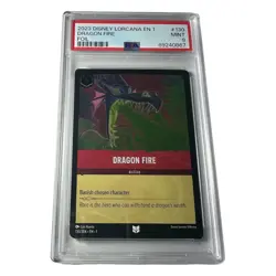 Disney Lorcana EN 1 The First Chapter Dragon Fire #130 FOIL PSA 9 - Image 1