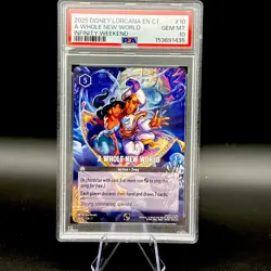 2025 DISNEY LORCANA EN C1 - #10 A Whole New World Promo PSA 10 Gem Mint - Image 1