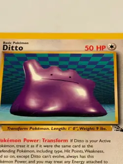 1999 1st Edition Ditto Pokemon Card Fossil Set WOTC 18/62 - Image 2