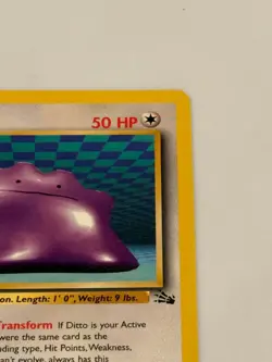1999 1st Edition Ditto Pokemon Card Fossil Set WOTC 18/62 - Image 5