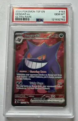 Pokemon 2024 Gengar ex 193/162 Temporal Forces Ultra Rare Holo PSA 10 Eng - Image 1