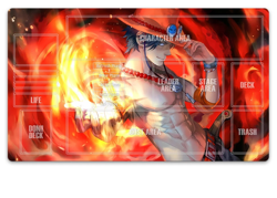 O-P Portgas·D· Ace Playmat Trading Card Game CCG OPCG Mat Board Game Playing Mat - Image 1