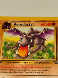 1999 1st Edition Aerodactyl Fossil Pokemon Card WOTC 16/62 - Image 2