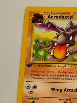 1999 1st Edition Aerodactyl Fossil Pokemon Card WOTC 16/62 - Image 3