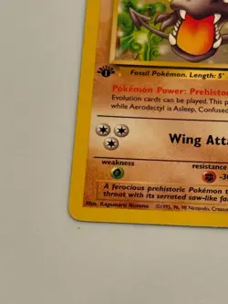 1999 1st Edition Aerodactyl Fossil Pokemon Card WOTC 16/62 - Image 4