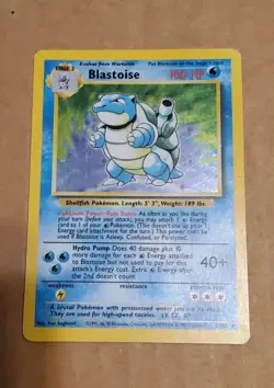 Pokemon TCG Blastoise Holo Rare Card 2/102 Base Set - Image 3
