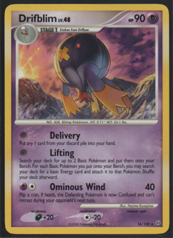 Drifblim 16/100 Stormfront 2008 Rare Lightly Played Pokemon Card TCG - Image 1