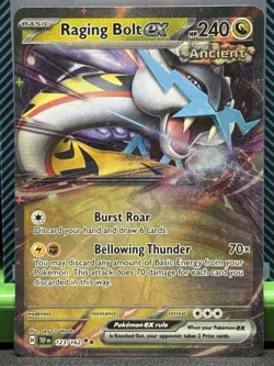 Pokemon TCG Raging Bolt EX Double Rare Holo Card 123/162 Temporal Forces NM - Image 1