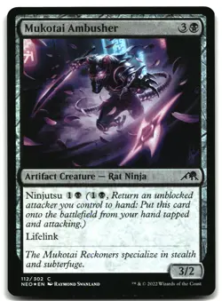 MTG Mukotai Ambusher FOIL C Kamigawa: Neon Dynasty 112 LP - Image 1