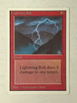 Magic the Gathering MTG Unlimited Lightning Bolt LP Free Ship! BB A - Image 1