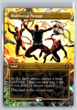 MULTIVERSAL PASSAGE (BORDERLESS) 206 MARVEL'S SPIDER-MAN MAGIC: THE GATHERING NM - Image 1