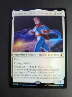 Captain Marvel, Earth's Protector (Foil) Mythic MTG Marvel Super Heroes - Image 1