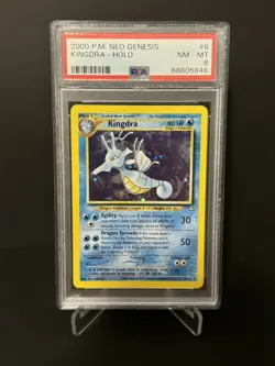 Pokemon Kingdra Neo Genesis Holo Rare PSA 8 8/111 2000 Unlimited - Image 1