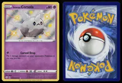 GALARIAN CORSOLA SV049/SV122 SHINY RARE SHINING FATES SHINY VAULT POKEMON LP - Image 3