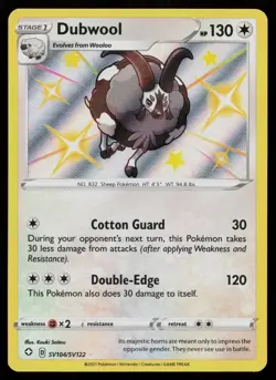 DUBWOOL SV104/SV122 SHINY RARE SHINING FATES SHINY VAULT POKEMON NM - Image 1