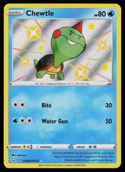 CHEWTLE SV028/SV122 SHINY RARE SHINING FATES SHINY VAULT POKEMON NM - Image 1