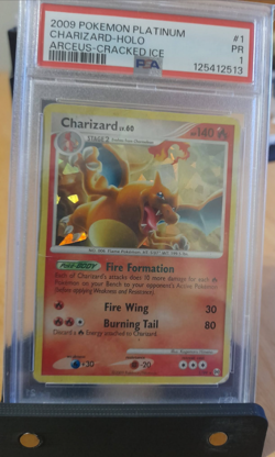 Pokemon 2009 Charizard. 1/99 Arceus-Cracked ICE. PSA 1 - Image 1
