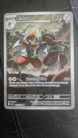 Pokemon TCG Bisharp #143/086 Sv: Black Bolt Illustration Rare Holo NM - Image 1