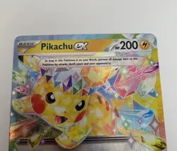 Pokemon Pikachu ex 057/191 Sv08 Surging Sparks Double Rare Tera Holo NM - Image 2
