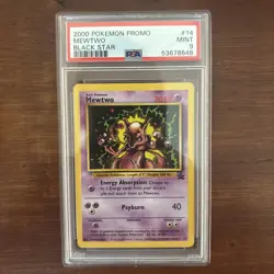 2000 Pokemon Black Star Promo Mewtwo #14 PSA 9 MINT WOTC - Image 1