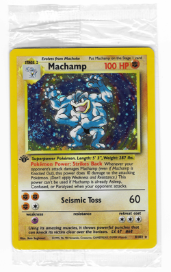 1999 Pokemon Machamp 1st Edition Holo 8/102 Base Set - Mint Condition - - Image 1