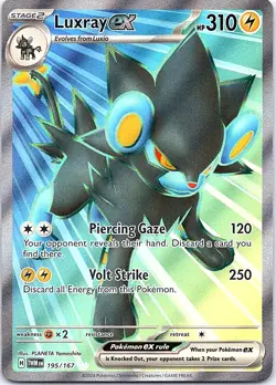 Luxray ex 195/167 Twilight Masquerade Pokemon Holo NM - Image 1