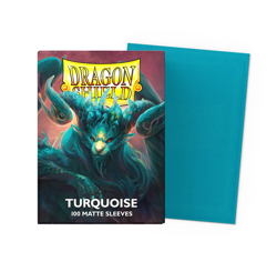 Dragon Shield Matte Turquoise (100) Trading Card Pokemon Sleeves Fast Shipping - Image 1